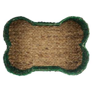 Panier en jacinthe d'eau tressé en forme d'os vert, fait main, pour rangement, vente en gros, écologique, fabriqué au Vietnam - Product Image 5