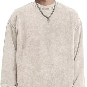 เสื้อสเวตเชิ้ตผ้าฟลีซย้อมสีพื้นสำหรับผู้ชาย สไตล์สตรีทแวร์ ขายดี สินค้ามาใหม่ คุณภาพพรีเมียม ขายส่ง OEM แฟชั่น ระบายอากาศได้ดี - Product Image 1
