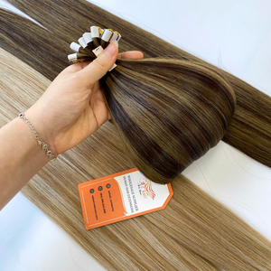 Tape in Hair <b>Extensions</b> Virgin Vietnamese Cuticle Aligned Raw <b>Cheap</b> 100% Human Hair <b>Extensions</b> Customize Color - Product Image 4