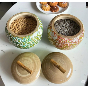 Caja de Bambú con Incrustaciones de Madreperla, Caja de Bambú Natural para Dulces de Tet, Joyería, Hotel, Spa, Decoración del Hogar, Vietnam por 99 Gold Data - Product Image 3