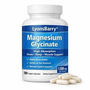 Tabletas de Glicinato de Magnesio de Alta Absorción, Antioxidante, para el Estrés, el Sueño y el Soporte Muscular, Suplemento Mineral para Adultos, OEM GMP - Product Image 2