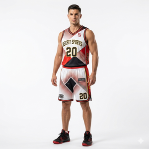 Ensemble de basket-ball personnalisé professionnel, vêtements de sport, service OEM, vêtements de basket-ball personnalisés par sublimation, taille plus, ensemble de basket-ball à séchage rapide - Product Image 2