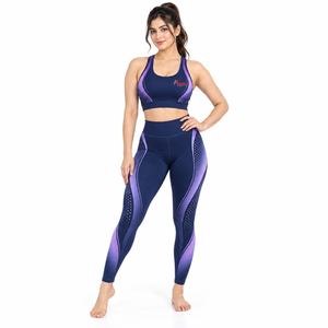 Conjunto de Yoga para Mujer con Material de Secado Rápido, Transpirable, Ajustable para Pilates y Gimnasio, Ropa Deportiva Cómoda y Elástica para Entrenamiento Diario, con OEM - Product Image 1