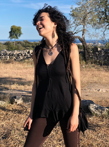 Top Asimétrico de Macramé Trenzado, Estilo Bohemio, Ligero, para Festivales y Verano - Product Image 2