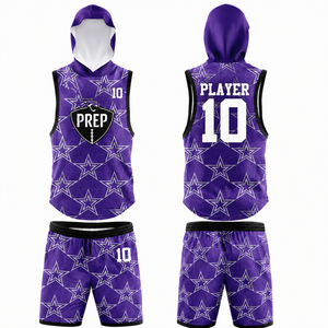 Conjunto de Jersey sin Mangas con Capucha para Fútbol Americano 7v7, Sublimado Personalizado PREP, Pantalones Cortos de Compresión que Absorben la Humedad, 100% Poliéster - Product Image 5