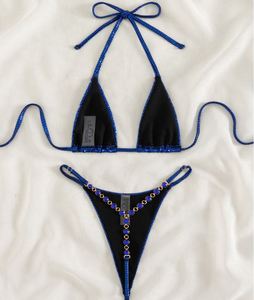 Conjunto de bikini con volantes y hombros descubiertos para mujer, traje de baño de verano de dos piezas con lazo ajustable en el lateral y parte inferior de cintura alta - Product Image 5