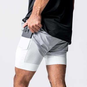 Pantalones Cortos Deportivos Transpirables de Poliéster con Logotipo Personalizado de Alta Calidad OEM, Pantalones Cortos Deportivos para Hombre, Pantalones Cortos Deportivos para Correr, Ropa Deportiva para Hombre - Product Image 1