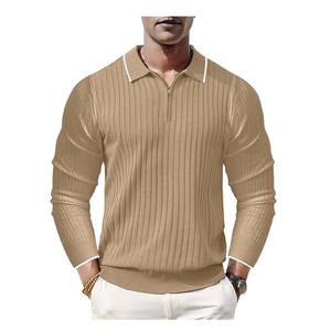 Polo premium para hombre, liso, negro, de manga corta, tela de algodón transpirable, corte ajustado, informal, moderno, para verano. - Product Image 4