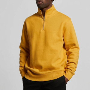 Sweat-shirt oversize à col zippé en molleton épais, style streetwear, personnalisable pour marques de vêtements - Product Image 1