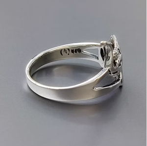 Anillo de Plata de Ley 925 al por Mayor con Diseño de Elefante de la Suerte y Banda Calada para Mujer y Hombre - Product Image 3