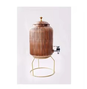Premium Copper Water <b>Dispenser</b> <b>Drinking</b> Water Storage Vessel with Tap Ideal for Home Office Restaurant and Hospitality Setup - Product Image 2