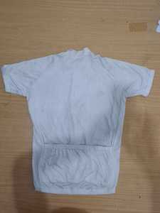 Maillot de cyclisme blanc à fermeture éclair intégrale, manches courtes, respirant, léger, en polyester, imprimé, ourlet élastique avant, pour la route, unisexe, adulte - Product Image 2