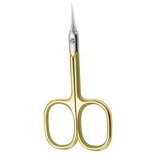 Service OEM ODM, ciseaux à ongles de précision durables plaqués or, ciseaux à ongles courbés en acier inoxydable avec poignées en acier - Product Image 1