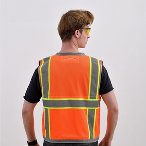 Gilet de sécurité haute visibilité ANSI Classe 2 avec bandes réfléchissantes et flash LED pour la sécurité, lot de 10 pièces pour la construction et la circulation - Product Image 5