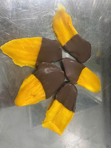 Natural Juicy Dried Mango Sliced Coated in Black or White <b>Chocolate</b> with Ripe Mango Scent - Product Image 1