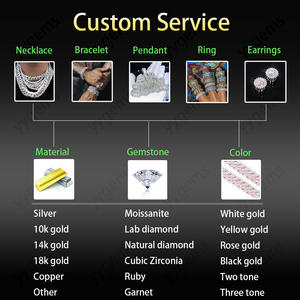 ZAWO HOUSE Luxury 18K Gold Plated Spiked Design VVS1 Mossanite Pave Setting <b>Ring</b> <b>925</b> Sterling <b>Silver</b> Hip Hop Cuban Style Unisex - Product Image 5