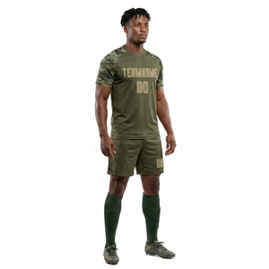 Maillots de football personnalisés à sublimation 100 % polyester à séchage rapide, manches courtes, logo frontal, taille élastique pour hommes, toutes saisons, vente en gros - Product Image 1