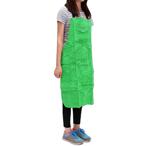Premium Quality Heavy-Duty Industrial Welding Sleeveless Apron Spark Heat Resistant Cowhide Split Leather Buckle Nylon Straps - Product Image 3