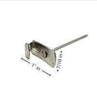Fixations isolées, ancrages de fixation, couvercles turbo réutilisables, acier doux 14GA (zincé), plaque supérieure de 3/8'' de diamètre