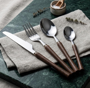 Cubertería Occidental Tradicional de Alta Calidad, Acero Inoxidable Plateado, Juego de 5 Piezas de Cuchillo, Tenedor y Cuchara, Sostenible, para Hotel y Cocina - Product Image 6