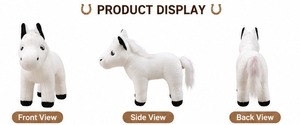 Peluche Cheval Kawaii, Jouet en Peluche Doux, Adorable Poupée en Velboa, Personnalisable OEM, Vente en Gros, Cadeau Décoratif - Product Image 4