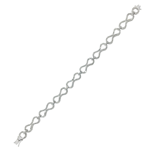 2.60 Cttw Natural White Round Cut Diamonds Prong <b>Set</b> Tennis Bracelet 925 Sterling Silver 7 Inch for Women - Product Image 2