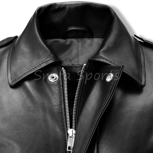 Chaqueta de Carreras Personalizada de Alta Calidad para Mujer, Chaqueta de Cuero Genuino Impermeable Tipo Bomber en Venta - Product Image 3