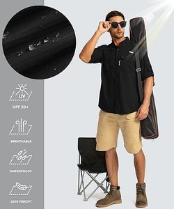 Chemises de pêche personnalisées pour hommes, manches longues, UPF 50, imperméables, coupe-vent, respirantes, séchage rapide, personnalisables - Product Image 3