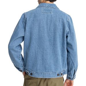 High Quality Mens <b>Denim</b> Jackets Custom Logo Blue Jean <b>Coats</b> for Men Slim Fit Stylish Outerwear for All Seasons - Product Image 3