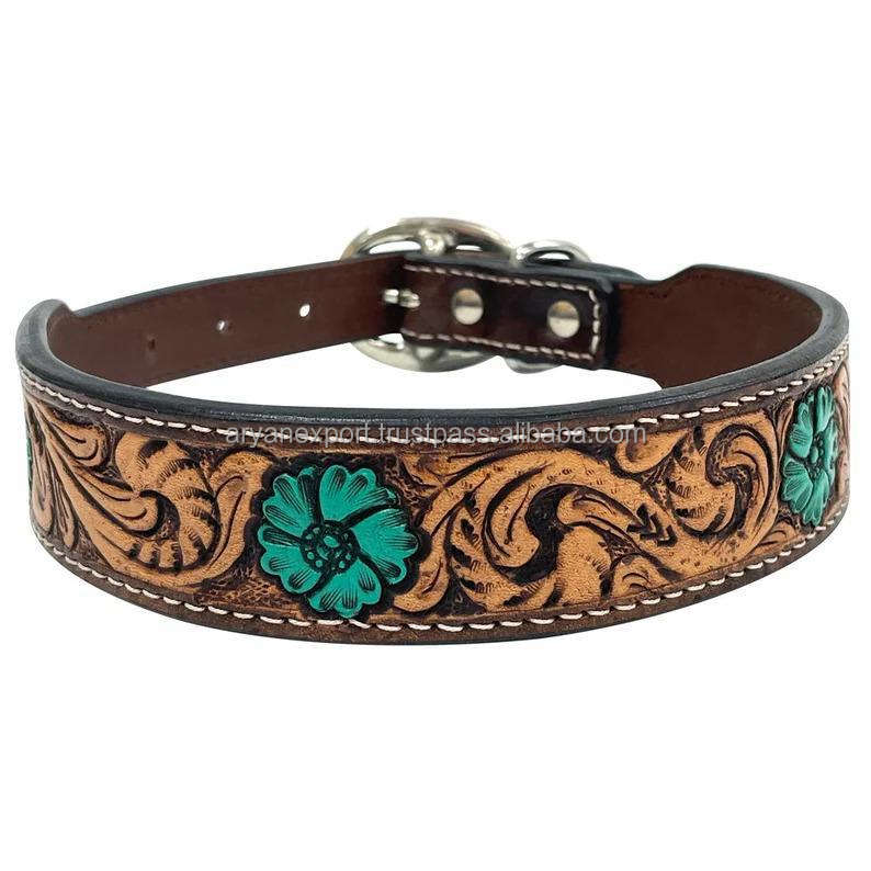 Brown With Turquoise Tooling