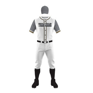 Conjunto de Uniforme de Béisbol Resistente con Manga Corta, Transpirable, 100% Poliéster, Colores Personalizados para Prácticas Diarias y Juegos - Product Image 2