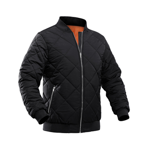 Wholesale Single-layer Winter Quilted Windbreakers <b>Jackets</b> <b>Canvas</b> Zipper Front Waterproof Windproof Outdoor Hiking - Product Image 2