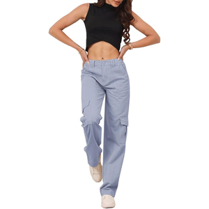 Pantalons cargo surdimensionnés pour femmes |   Pantalon formel ample en coton de haute qualité |   Multi-poches Coupe-vent Respirant Écologique Rapide - Product Image 5