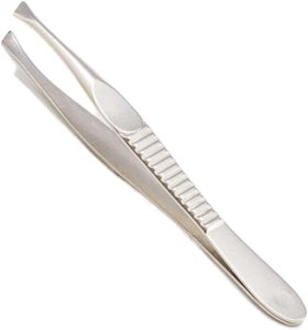 Ensemble de pinces à sourcils en acier inoxydable sans soudure, étui en PU, pointes inclinées, pointe fine, pinces de précision durables, pinces classiques - Product Image 1