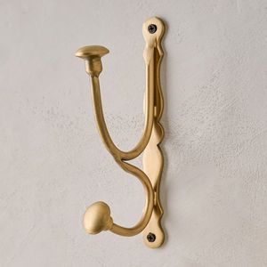 Handcrafted Brass <b>Wall</b> Hooks Decorative Coat Rack for Towels Bags Clothes Keys Entryway Bathroom Home Organizer - Product Image 1