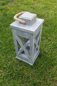 Juego de Faroles de Vidrio y Madera Hechos a Mano, Portavelas Decorativos para Jardín, Faroles Colgantes de Madera para Decoración de Bodas y Hogar, Venta al por Mayor - Product Image 4