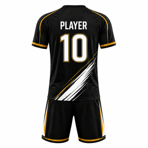 ชุดยูนิฟอร์มทีมฟุตบอลสำหรับเยาวชนและผู้ใหญ่ เสื้อเจอร์ซีย์และกางเกงขาสั้นแห้งเร็ว ระบายอากาศได้ดี เหมาะสำหรับการฝึกซ้อม การแข่งขัน และสโมสร - Product Image 3