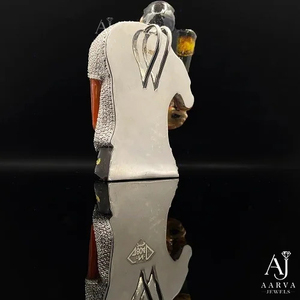 Collier pendentif figurine 3D en argent plaqué or avec moissanite, style hip-hop, unisexe, bijou chaîne, cadeau, pour soirée - Product Image 4