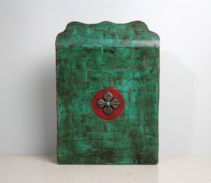 Estatua de Buda de Resina Estilo Tibetano Hecha a Mano para Altar |   Santuario Budista con Incrustaciones de Turquesa y Coral Sintético para Mesa - Product Image 3