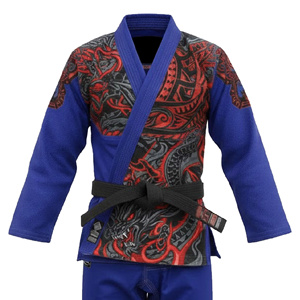 RTS Wholesale Price Best Quality 450gsm Custom Made Brazilian Jiu Jitsu Gi Kimono Martial Arts Wear For Karate Fighter AS-JJ-414 - Product Image 2