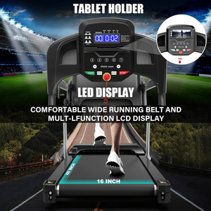 Caminadora Compacta con Motor Silencioso sin Escobillas de 2.5HP, 3 Niveles de Inclinación, Velocidad de 7.5 MPH, Absorción de Impactos, Diseño que Ahorra Espacio para Uso Doméstico - Product Image 4