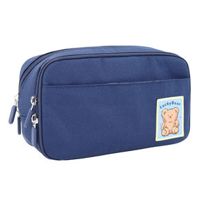 Estuche de Lápices Personalizado SENDA Azul con Cierre de Cremallera, Diseño de Oso, Bolsa de Papelería para la Escuela y Oficina - Product Image 1