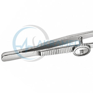 Pinces ophtalmiques vétérinaires Ayer pour chalazion, à plaque ronde, en acier inoxydable, instruments de chirurgie oculaire pour animaux, vente en gros - Product Image 2