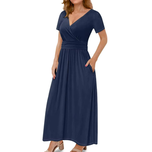 Vestido Largo Personalizado de Inspiración Hawaiana - Dos Bolsillos Laterales, Tela que No Encoge, Vestido Polinesio para Madres y Amigas - Product Image 2