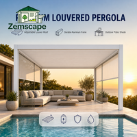 Pergola bioclimatique en aluminium à toit ouvrant motorisé avec télécommande, étanche, pour jardin et terrasse, directement de l'usine