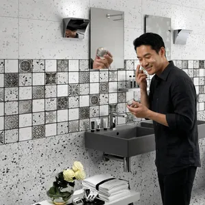 Professional Modern Minimalist 300x600 White Glossy Ceramic Wall Tile for Corporate Office and Commercial Infrastructure - Product Image 3