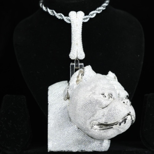 Pendentif Hip Hop personnalisé en argent pour homme, entièrement serti de Moissanite VVS, passe le test du diamant - Product Image 2