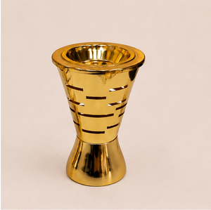 Gold Metal Bakhoor Burner Modern Design Arabic Oud Censer Holder For Traditional Middle East Home <b>Decor</b> And Ramadan Eid Gifts - Product Image 1