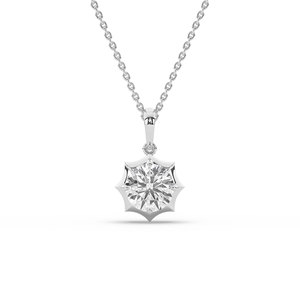 2.00 CARAT Lab Grown Round Brilliant Cut 14K <b>Solid</b> <b>Gold</b> Women's <b>Pendant</b>/Charms - Product Image 3
