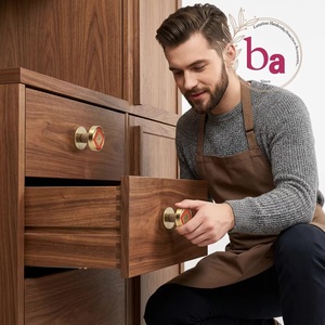 Handmade Brass Heart Shape Drawer Knob Red Woven Design Modern Furniture Handle Easy Installation Dresser Cabinet Villa Use - Product Image 2